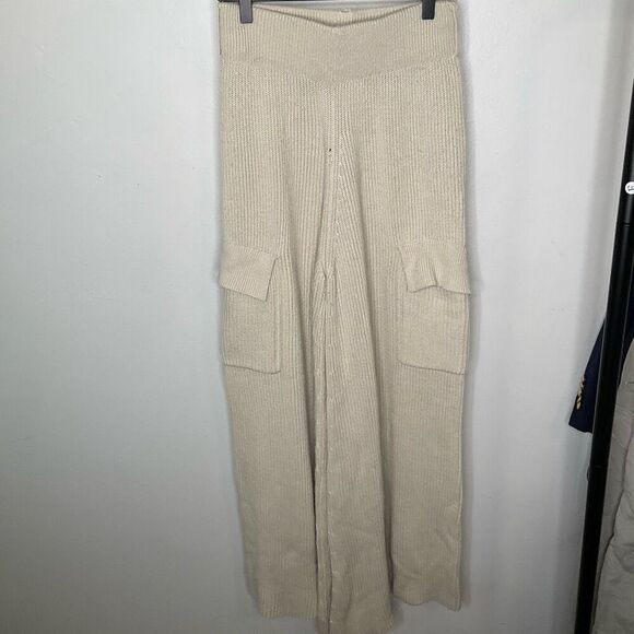 House of CB McKenzie Ribbed Wide Leg Utility Trousers - Picture 4 of 10